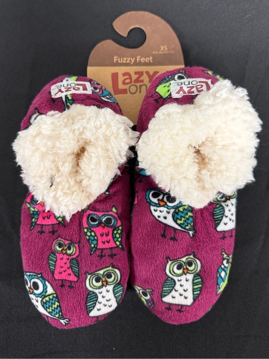 Lazy One Other - Lazy One Owl Fuzzy Feet Slippers - Magenta with Cream Sherpa